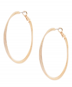 Triple Overlayed Hoop Earrings EH703850 GOLD